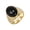 Gold Black Stone, variant on Women Men's Oval Gemstone Stainless Steel Polished Stone Ring Vintage Personalized Hip Hop Jewelry Silver Green Size 8