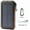 Orange, variant on Super 10000000mAh USB Portable Charger Solar Power Bank for Cell Phone, Black.