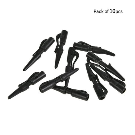 Lixada Pack of 10Pcs Safety Lead Clips Carp Fishing Terminal Tackle Tool with Tail Rubber
