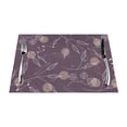 thumbnail image 1 of XMXT 6 Pcs Woven Placemats, Purple Botanical Print Stain Resistant Anti-Skid Placemat for Kitchen Table, 12 x 18 inches, 1 of 6