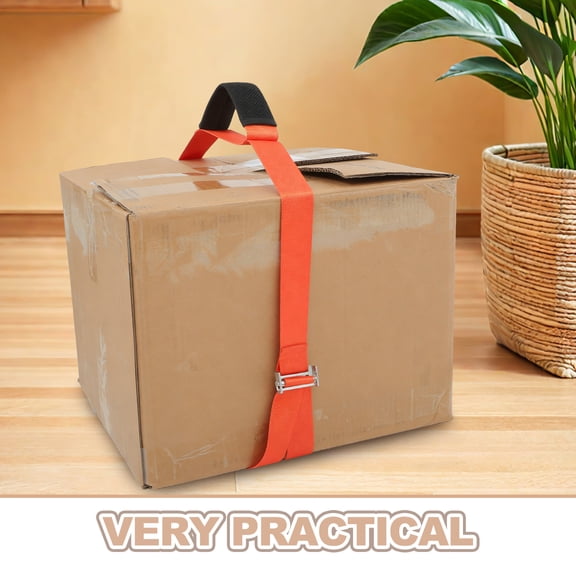 BESTYASH Heavy Duty Adjustable Moving Strap with Comfortable Handle for Furniture, Industrial Loads, and Secure Transport, Orange