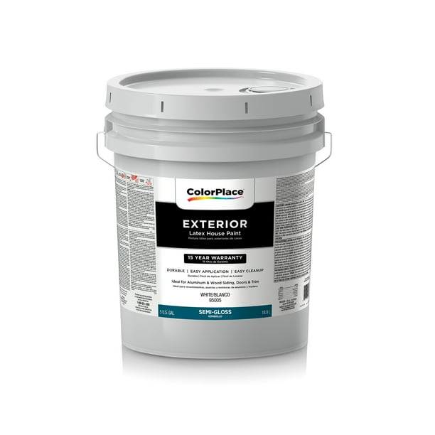 ColorPlace Exterior SemiGloss Paint, White