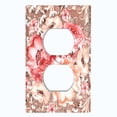 thumbnail image 2 of Metal Light Switch Wall Plate Outlet Cover (Pink Red Rose Bouquet Flower Light Brown - Single Duplex), 2 of 2