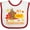 White and Red, variant on Inktastic My First Thanksgiving with Turkey and Leaves Boys or Girls Baby Bib