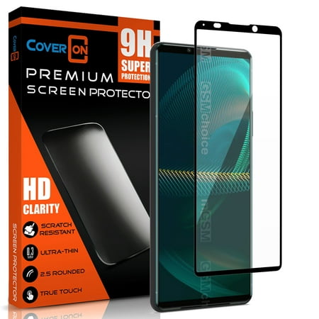CoverON For Sony Xperia 5 III Screen Protector Curve Tempered Glass - 98% full Coverage 9H Scratch Resistant - HD Clear