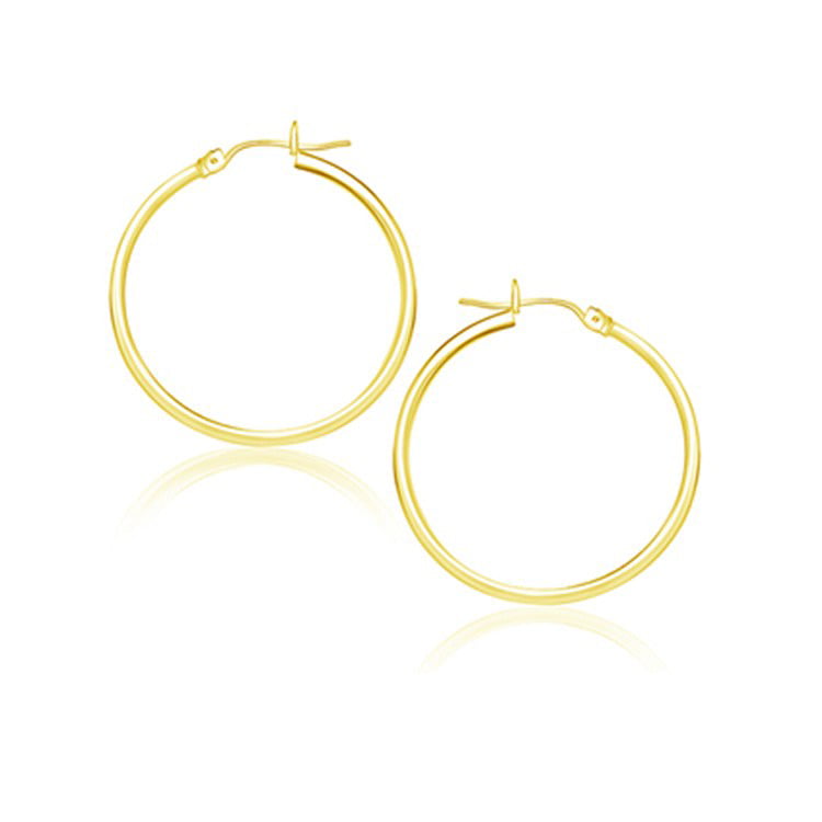 USA 14k Gold Filled HOOP Earrings-Endless Hoop Earrings/Lever back 3 mm/1.3 mm