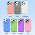 thumbnail image 6 of TECH CIRCLE for iPhone 16 Pro Case 6.3-Inch (2024 Release), Slim Fit Lightweight Thin Basic Case, Plastic/Silicone Materials, Protective Cute Stripe Back Cover Case for iPhone, Peach, 6 of 7