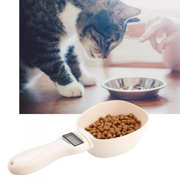Mascota Electónica Portátil, Cuchara de Pesaje de Mediciorica de Alimentos, Báscula de Alimentació de animales, Báscula de Cocina para Perros y Gatos