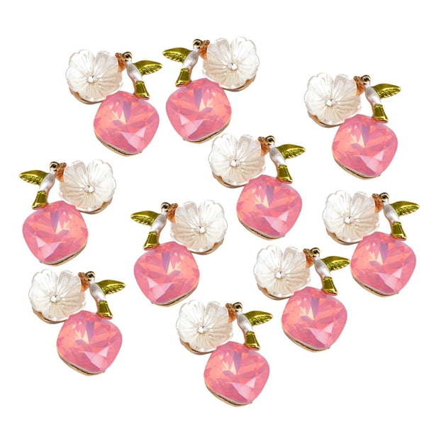 10 Piezas de Metal en Forma de Flor de Perlas Botones Planos Traseros Resultados de La Joyería para La Fabricación de Joyas DIY Accesorios para El Cab Multicolor Macarena Joyería que hace los artes