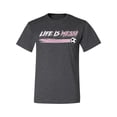 thumbnail image 2 of Wild Bobby Life Is Miami Soccer GOAT Sports Men Tee, Heather Black, Small, 2 of 5