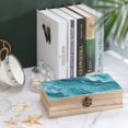 thumbnail image 4 of 7.9×2.3 In Wooden Boxes Durable Easy To Use Dustproof Prevent Slippery Delicate And Cabinet Teal Marble_3, 4 of 8