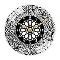 thumbnail image 2 of Reloj de pared caligráfico, adorno decorativo redondo, arte de pared, sin tictac, moderno, para Eid Estilo B, 2 of 9