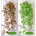 thumbnail image 4 of Yirtree Small Fake Hanging Plant, Artificial Potted Plant Faux Ivy Vine Plant Hanging Plant Pothos for Shelf Home Office Indoor Outdoor Garden Greenery Decor 41.34in, 4 of 8
