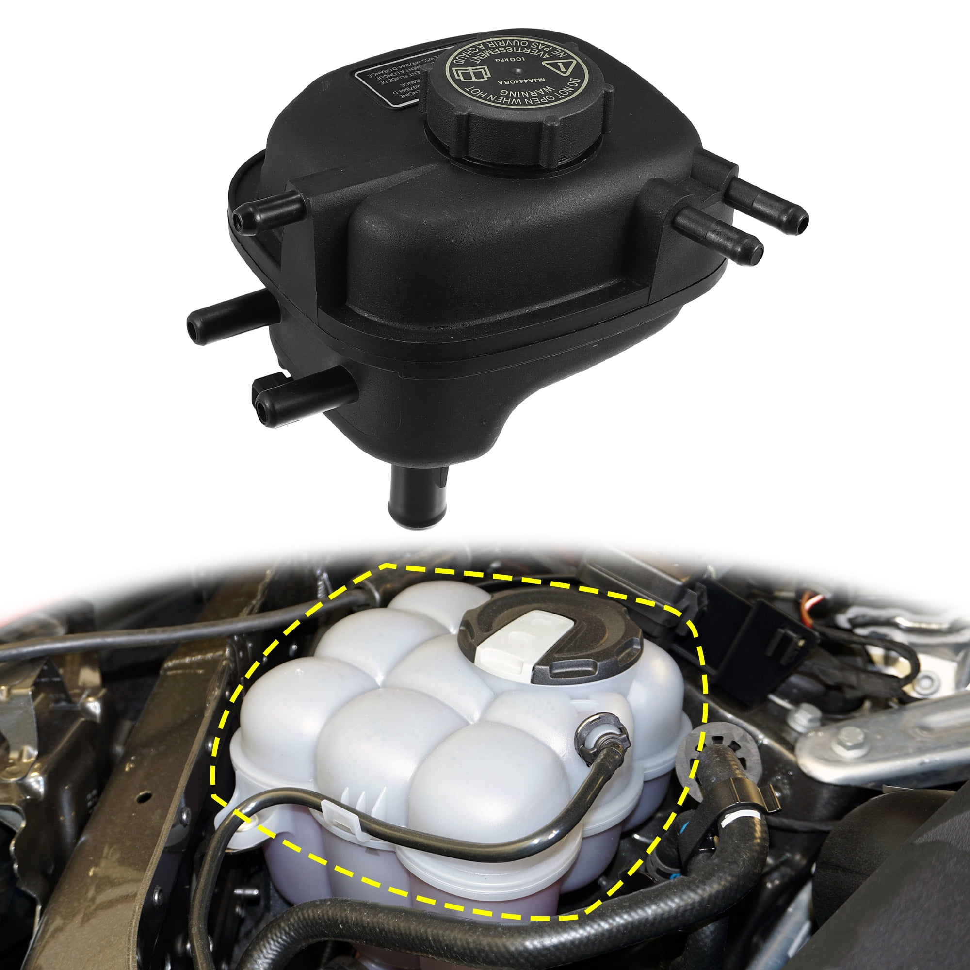 Unique Bargains Coolant Radiator Reservoir Tank MJD4400AB for Jaguar XK8 1997-2006