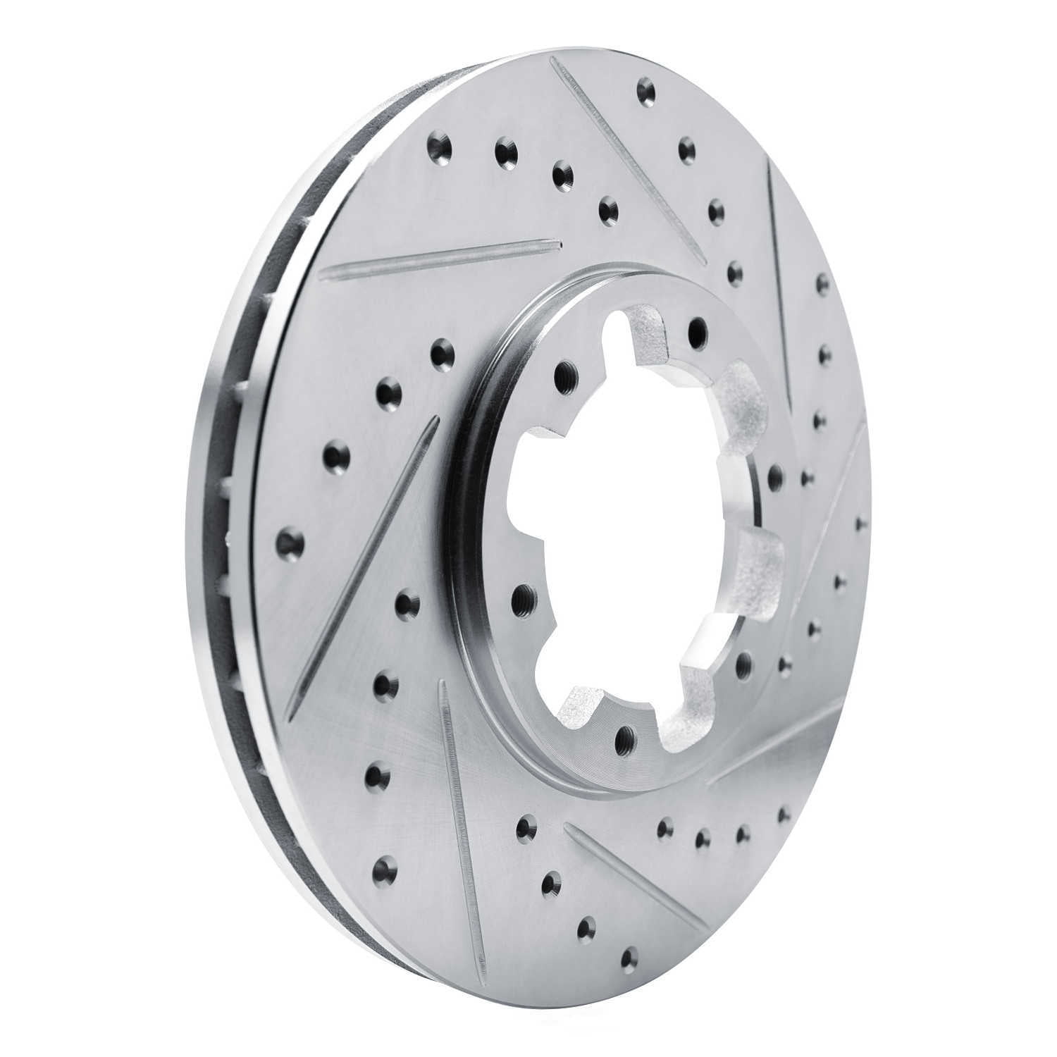 Dynamic Friction Company 631-67084R DFC Brake Rotor - Drilled And Slotted - Silver