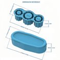 thumbnail image 2 of Bandeja para cubitos de hielo grande con tapa cilindro de silicona molde para hielo para taza de 30-40 onzas azul, 2 of 2