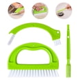thumbnail image 1 of FLONOZZ 3 In1 Plastic Grout Cleaning Brush,Tile Joint Scrub Brush with Handle for Kitchen(Green), 1 of 7