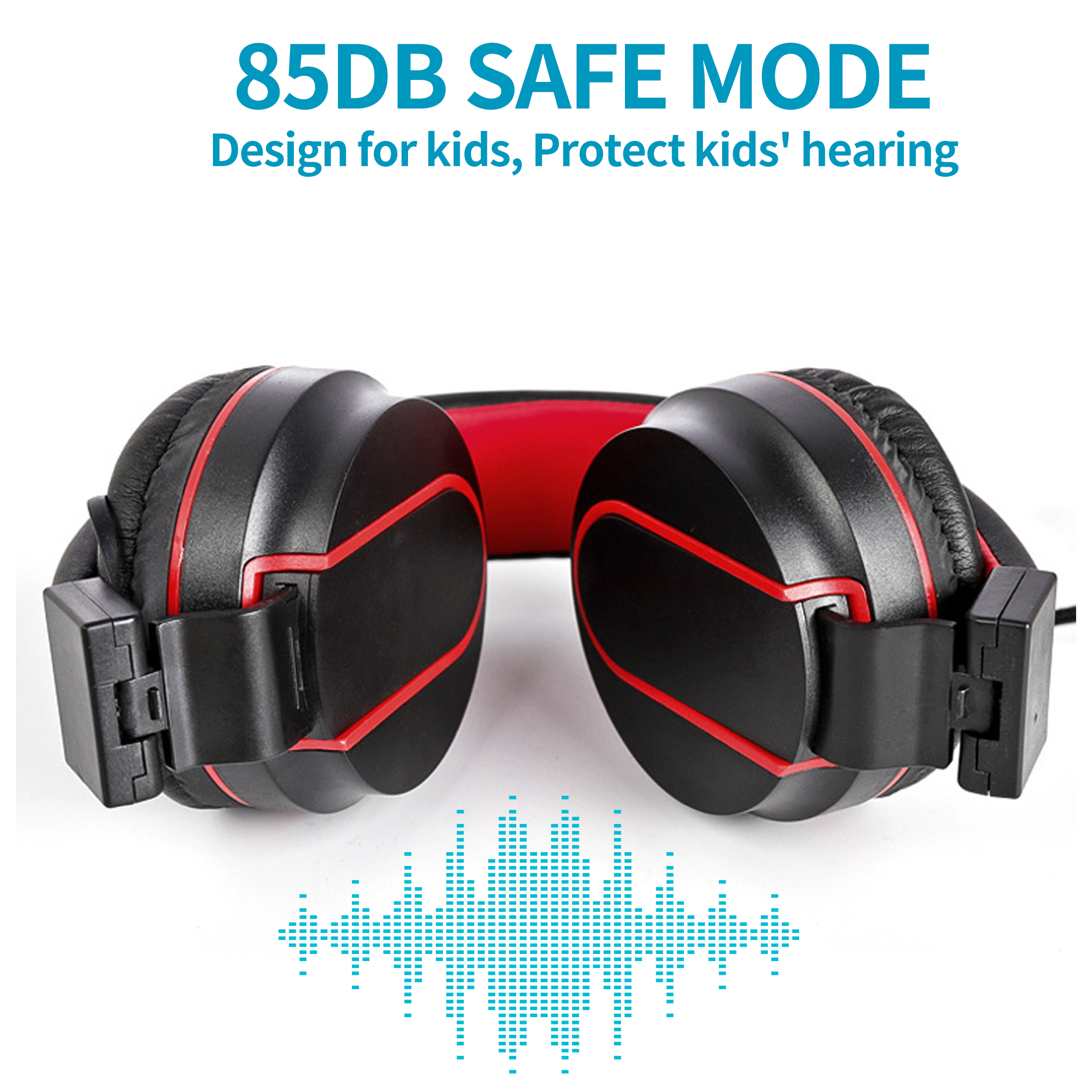 WIGACH Kids Wired Headphones with Microphone, Foldable On-Ear photo 4