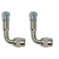 thumbnail image 2 of Minder Research Valve Stem Extension TM22304VP TireMinder; For Steel Rear Wheels; 90 Degree; Stainless Steel; Polished; Silver; With Cap; TPMS Compatible; Set Of 2, 2 of 2