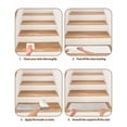 thumbnail image 5 of Beige Stair Treads for Wooden Steps Indoor Runner Rug Carpet, Farmhouse Simple Abstract Striped Wooden Grain 4 Pieces Peel and Stick Staircase Step Treads Covers Washable Throw Door Mats, 30"x8", 5 of 6