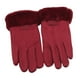 thumbnail image 2 of Guantes de invierno para mujer, guantes térmicos para pantalla táctil, guantes para mensajes de texto Color rojo oscuro, 2 of 9