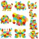 thumbnail image 1 of Madera ABC Letras Alfabeto Animal Puzzle Jigsaw en edad preescolar Aprendizaje de juguete perfke Alfabeto del rompecabezas, 1 of 2