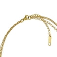thumbnail image 4 of Gargantilla de Doble Cadena con Corazones Horoz de Acero Inoxidable Tono Dorado 45cm, 4 of 5