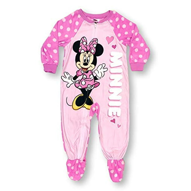 Minnie Mouse Pajamas For Toddlers One Piece Footed Blanket Pj Sleeper 5t Pink Walmart Com