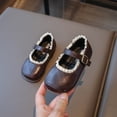 thumbnail image 2 of Viluyesy Girls’ Spring Summer Mary Jane Shoes – Vintage Lace-Up Design with Bowknot Detail, Soft Sole, Low Heel, and Delicate Floral Embellished Trim Brown Size 7, 2 of 10