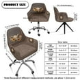 thumbnail image 7 of Xixirimido Elephant Sunflower Brown Pattern Swivel Armchair Accent Dining Chair Cover, Stretch Mid-Back Office Desk Chair Slipcover Leisure Arm Chair Protector Soft Covers for Home, 7 of 7