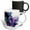 Multicolor, variant on 3drose, Purple Image of Watercolor Smoke Background, 11oz Two-tone Black Mug