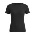 thumbnail image 4 of CFXNMZGR Baby Girl Tshirts Girls Shirt Performance Short Sleeve Athletic Tee Shirt Top (Black,13-14 Years), 4 of 5