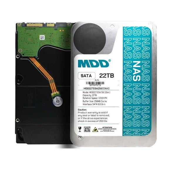 Restored MDD (MDD22TS25672NAS) 22TB 7200RPM 256MB Cache SATA 6.0Gb/s 3.5inch Internal NAS Hard Drive (Refurbished)