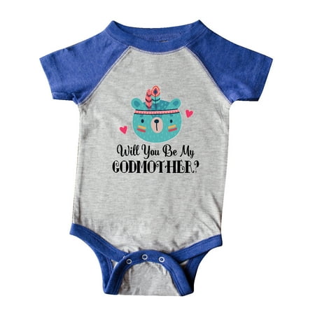 

Inktastic Godmother Proposal Baby Bear Gift Baby Girl Bodysuit