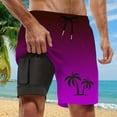 thumbnail image 2 of Kcolen Swim Trunks Men Gradient Beach Shorts Light Swimwear Soft Compression Liner Summer Beach Swimwear, 2 of 4