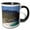 Black/White, variant on 3drose, Camps Bay Beach and Twelve Apostles, Cape Town, South Africa., 11oz Two-tone Red Mug
