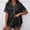L, variant on LIZUOJUN Fashion Stylish Satin Pajamas for Women Fashion Print Short Sleeve Shorts Button Down Silk Feel Sleepwear Loungewear 2 Piece PJ Set Summer Spring Warm Weather - 3XL