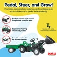 thumbnail image 6 of Open Box DOLU Pedal Ride On Tractor with Full Ranchero Trailer, Kids Toy Vehicle with Front Loader, 6 of 11