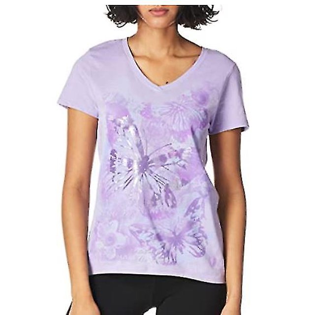 Femmes T-shirt Mode Manches Courtes Graphique V-neck Tee (Multiples Graphiques Disponibles)