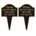 thumbnail image 1 of Do Not Drive Or Park On Grass Sign Yuntarda 2-Pack 10 X14 Stay Off Grass Sign With Integrated Stake Rust-Free Aluminum Yard Sign Easy Install For Outdoor Use, 1 of 5
