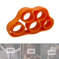 thumbnail image 2 of Banda de agarre de mano de 5 dedos de silicona elástica para entrenamiento de gimnasia (naranja 11 lb), 2 of 3
