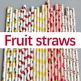 thumbnail image 3 of Tyidzon Fruits Paper Straws, Straws Disposable for Party Supplies, Birthday, Wedding, Bridal/Baby Shower, Juice, Shakes, Pack of 100, 3 of 5