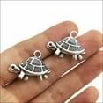 thumbnail image 5 of U8MO Lot 20/50pc tortoise antique silver charms pendants jewelry marking DIY 18*26mm-20pcs, 5 of 6