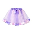 thumbnail image 4 of TRKIYQC Juego de accesorios para disfraz de cosplay para niñas y niños, falda colorida de retazos de malla morada + alas + aro de pelo de unicornio + palo de hadas para regalo de cumpleaños TRKIYQC artístico, 4 of 10