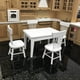 thumbnail image 4 of Mesa de comedor de madera Dollhouse 1:12 Silla Modelo Muebles Set Miniatura Blanco Garaje Kits, 4 of 8