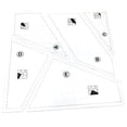 thumbnail image 1 of Regla De Costura Acrílica Regla De Costura Cuadrada Poligonal Empalme Kit De Costura Hueco Resistente Plantilla De Mosaico Con Esquinas Redondeadas De Cuadrícula Para El Hogar Interior Minnieouse HA018725-00, 1 of 6