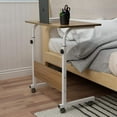 thumbnail image 2 of SOGES Adjustable Movable Laptop Computer Desk for Bed Sofa Small Space Oak, 2 of 5