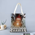 thumbnail image 2 of Choo-Choo Charles Bolso de tela con estampado de lienzo para mujer, bolsa de compras reutilizable y estética, con cremallera interior, regalo para mujer,40*40cm., 2 of 6
