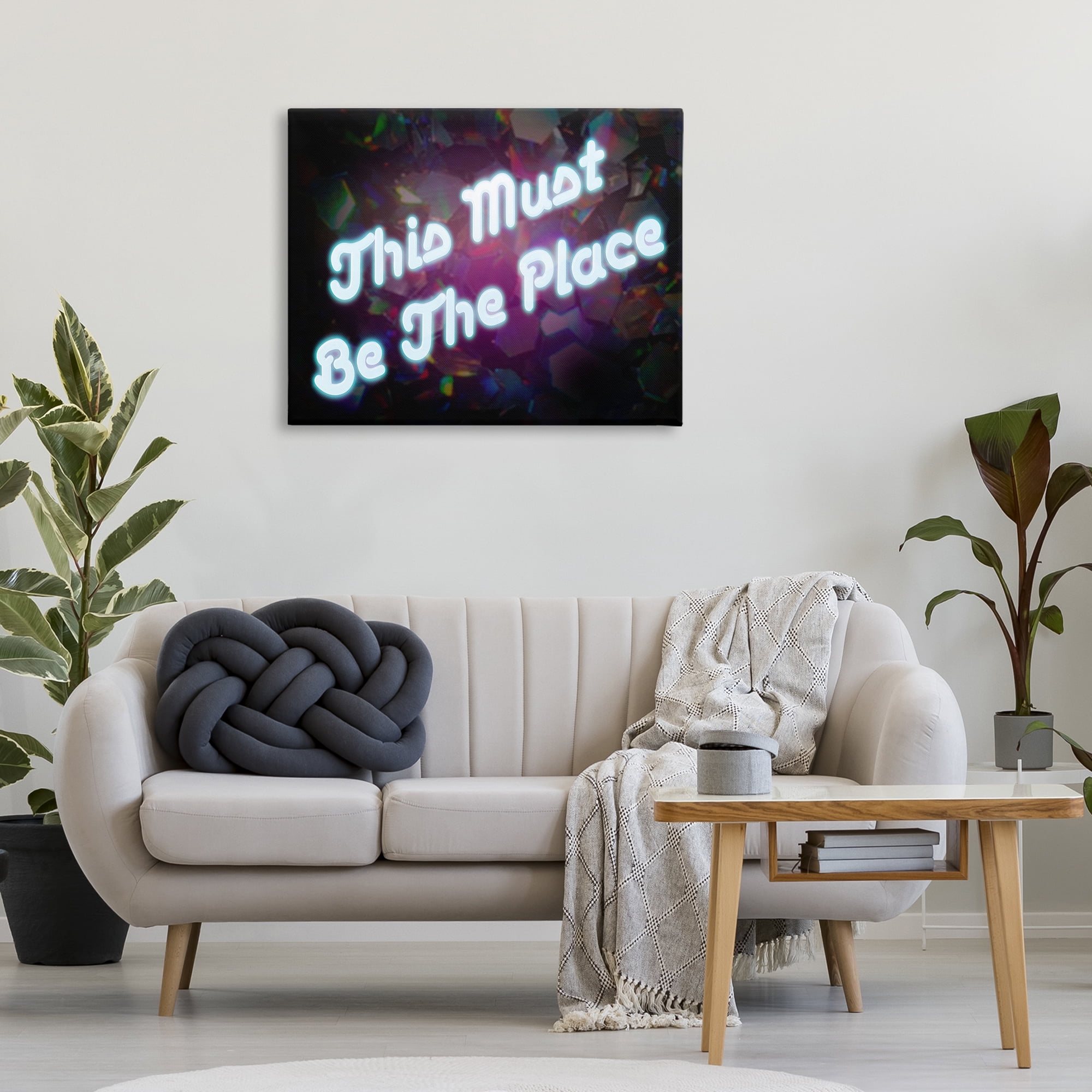Stupell Industries This Must Be The Place Text & Numbers Painting Wrapped Canvas Art Print Wall Art, 40 x 30