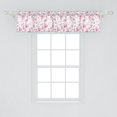 thumbnail image 2 of Ambesonne Floral Valance Pack of 2, Modern Romantic Wild Ginkgo, 54"X12", Pink Dried Rose and White, 2 of 4
